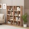 48 Inch 4-Tier Geometric Bookshelf with 8 Cubes for Living Room Bedroom